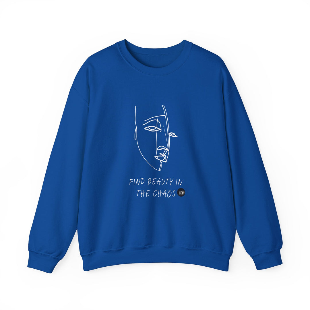 Find Beauty in the Chaos - 8 Ball - Unisex Crewneck Sweatshirt - BFLY BILLIARDS