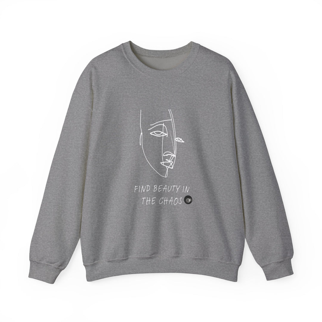 Find Beauty in the Chaos - 8 Ball - Unisex Crewneck Sweatshirt - BFLY BILLIARDS