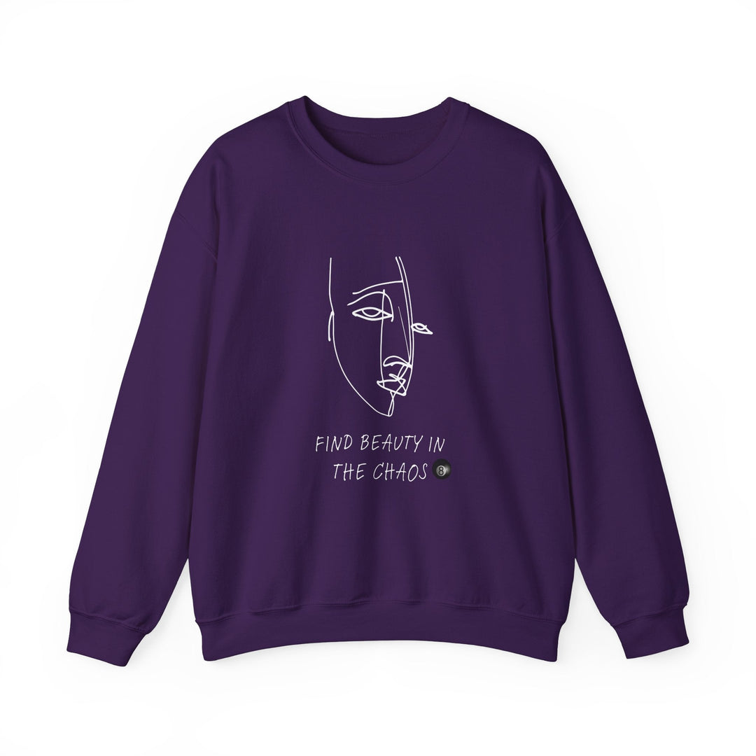 Find Beauty in the Chaos - 8 Ball - Unisex Crewneck Sweatshirt - BFLY BILLIARDS