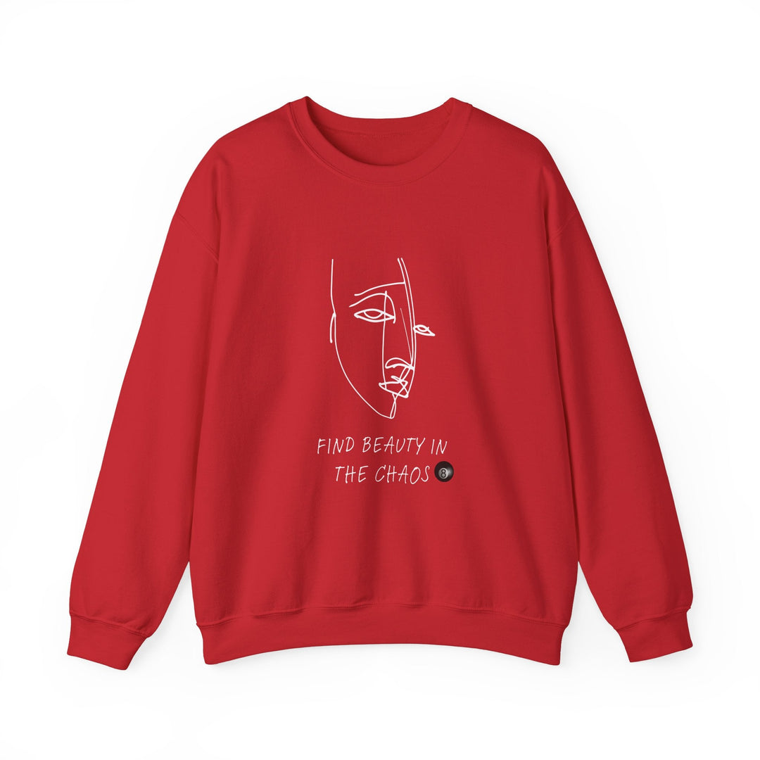 Find Beauty in the Chaos - 8 Ball - Unisex Crewneck Sweatshirt - BFLY BILLIARDS