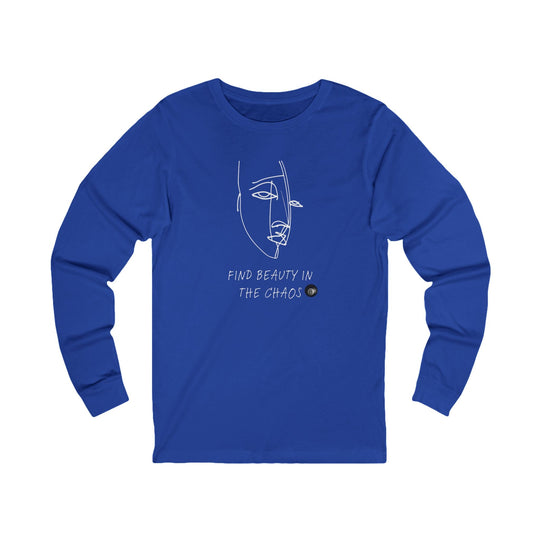 Find Beauty in the Chaos - 8 Ball - Unisex Long Sleeve Tee - BFLY BILLIARDS