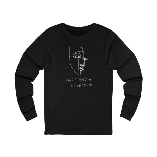 Find Beauty in the Chaos - 8 Ball - Unisex Long Sleeve Tee - BFLY BILLIARDS