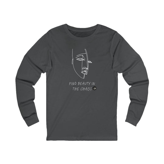 Find Beauty in the Chaos - 8 Ball - Unisex Long Sleeve Tee - BFLY BILLIARDS