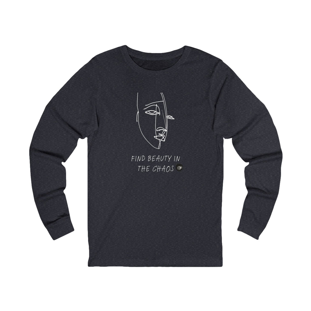 Find Beauty in the Chaos - 8 Ball - Unisex Long Sleeve Tee - BFLY BILLIARDS