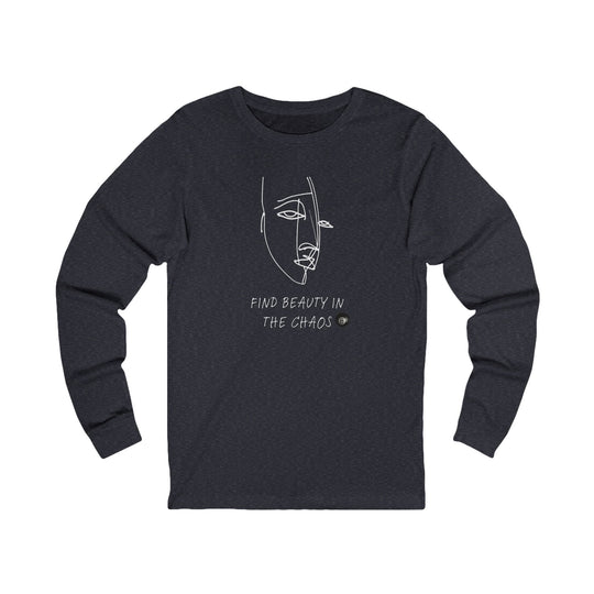 Find Beauty in the Chaos - 8 Ball - Unisex Long Sleeve Tee - BFLY BILLIARDS