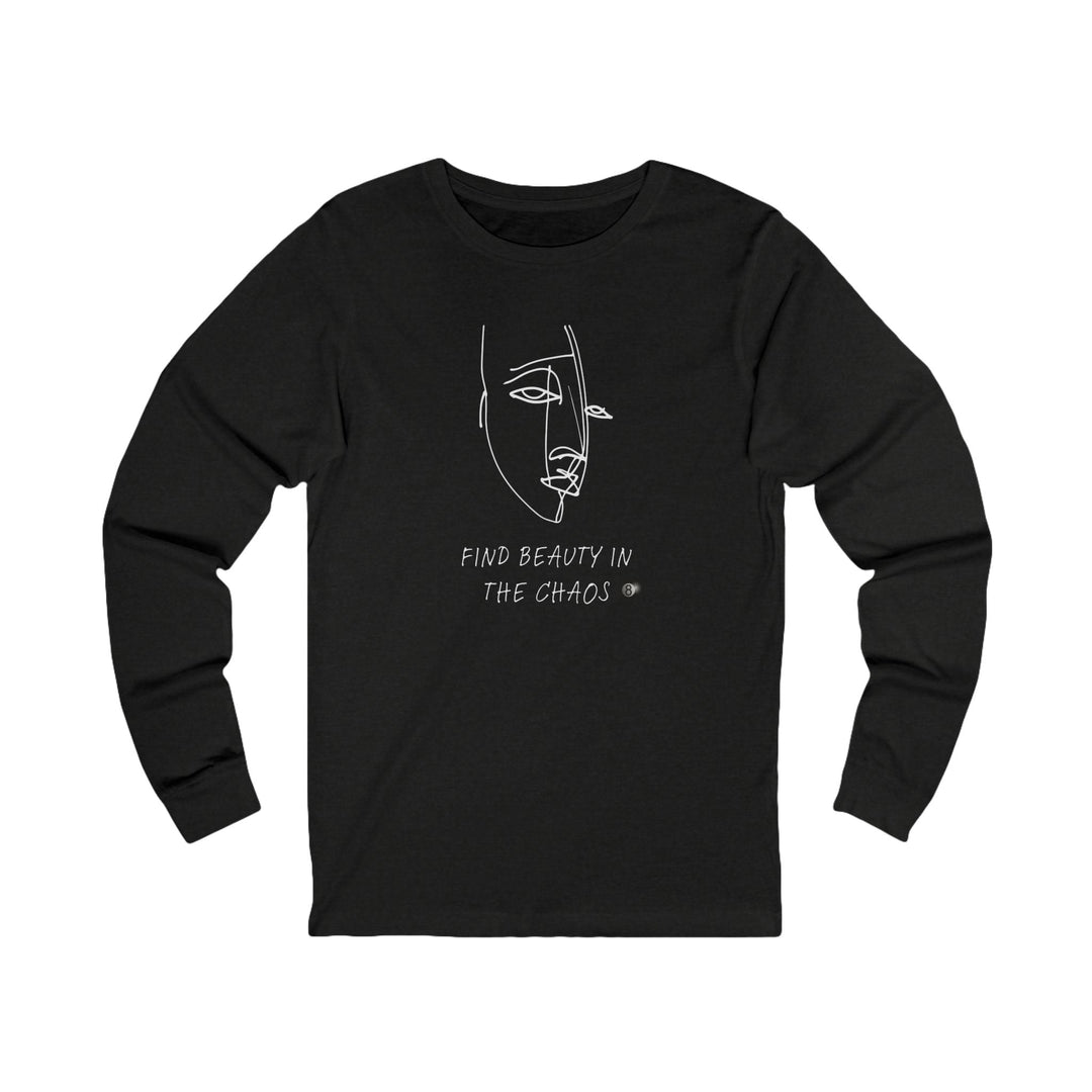 Find Beauty in the Chaos - 8 Ball - Unisex Long Sleeve Tee - BFLY BILLIARDS