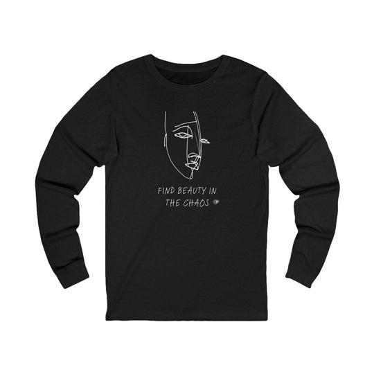 Find Beauty in the Chaos - 8 Ball - Unisex Long Sleeve Tee - BFLY BILLIARDS