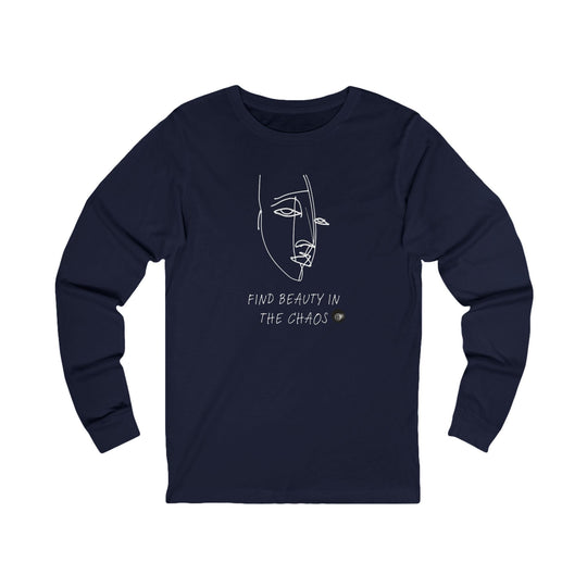 Find Beauty in the Chaos - 8 Ball - Unisex Long Sleeve Tee - BFLY BILLIARDS