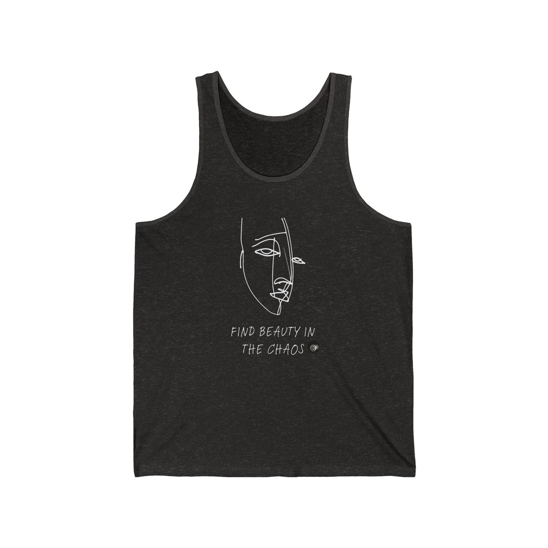 Find Beauty in the Chaos - 8 Ball - Unisex Tank Top - BFLY BILLIARDS