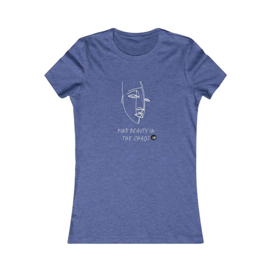 Find Beauty in the Chaos - 8 Ball - Women's Fitted Tee - BFLY BILLIARDS