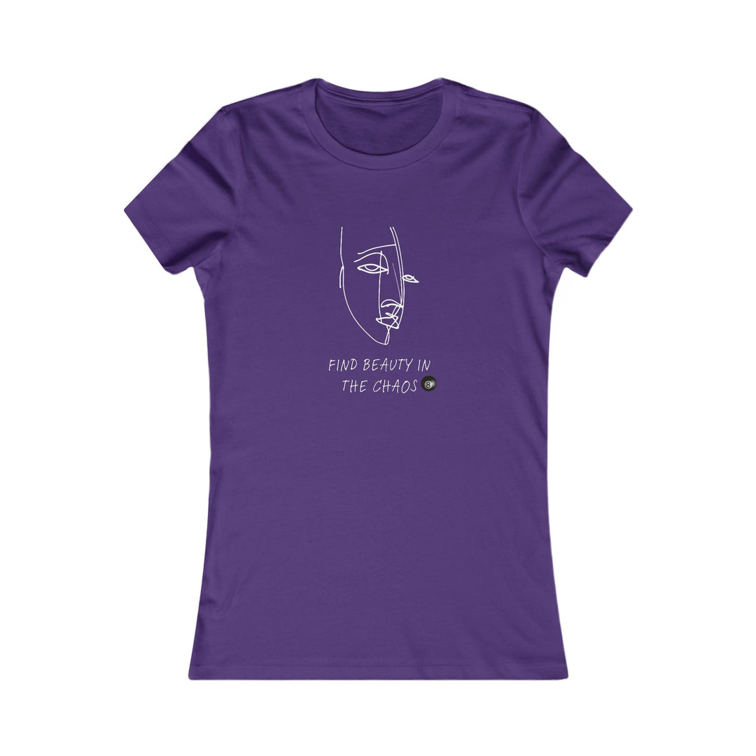 Find Beauty in the Chaos - 8 Ball - Women's Fitted Tee - BFLY BILLIARDS