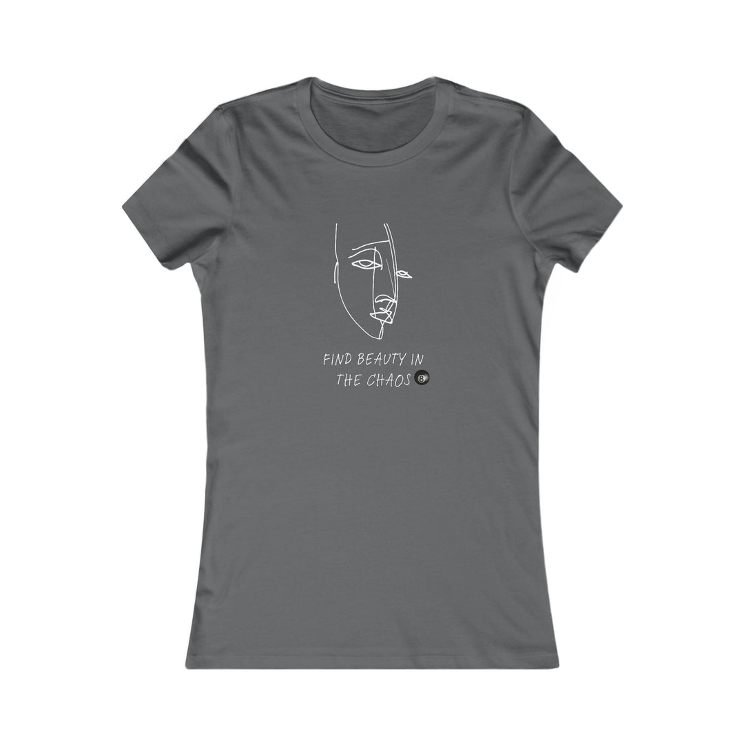 Find Beauty in the Chaos - 8 Ball - Women's Fitted Tee - BFLY BILLIARDS