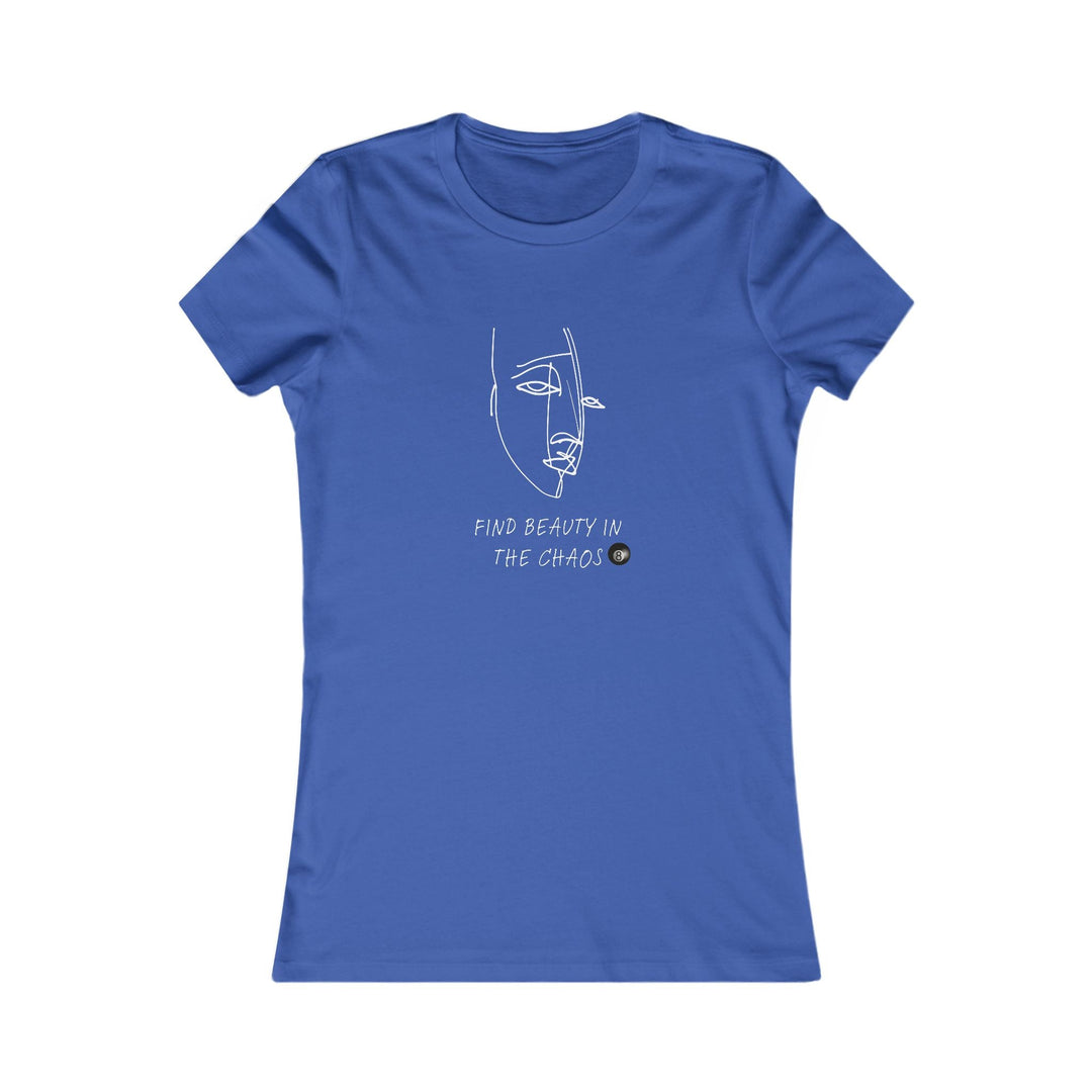 Find Beauty in the Chaos - 8 Ball - Women's Fitted Tee - BFLY BILLIARDS