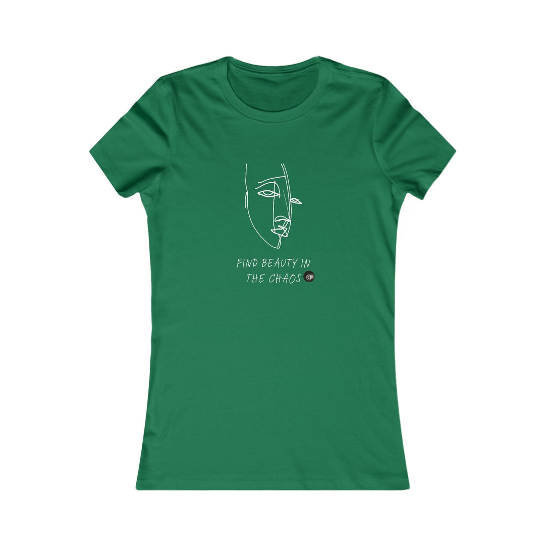 Find Beauty in the Chaos - 8 Ball - Women's Fitted Tee - BFLY BILLIARDS
