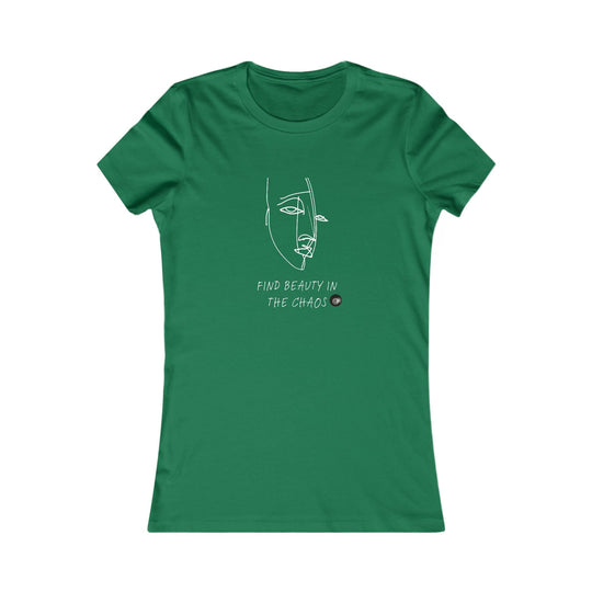 Find Beauty in the Chaos - 8 Ball - Women's Fitted Tee - BFLY BILLIARDS