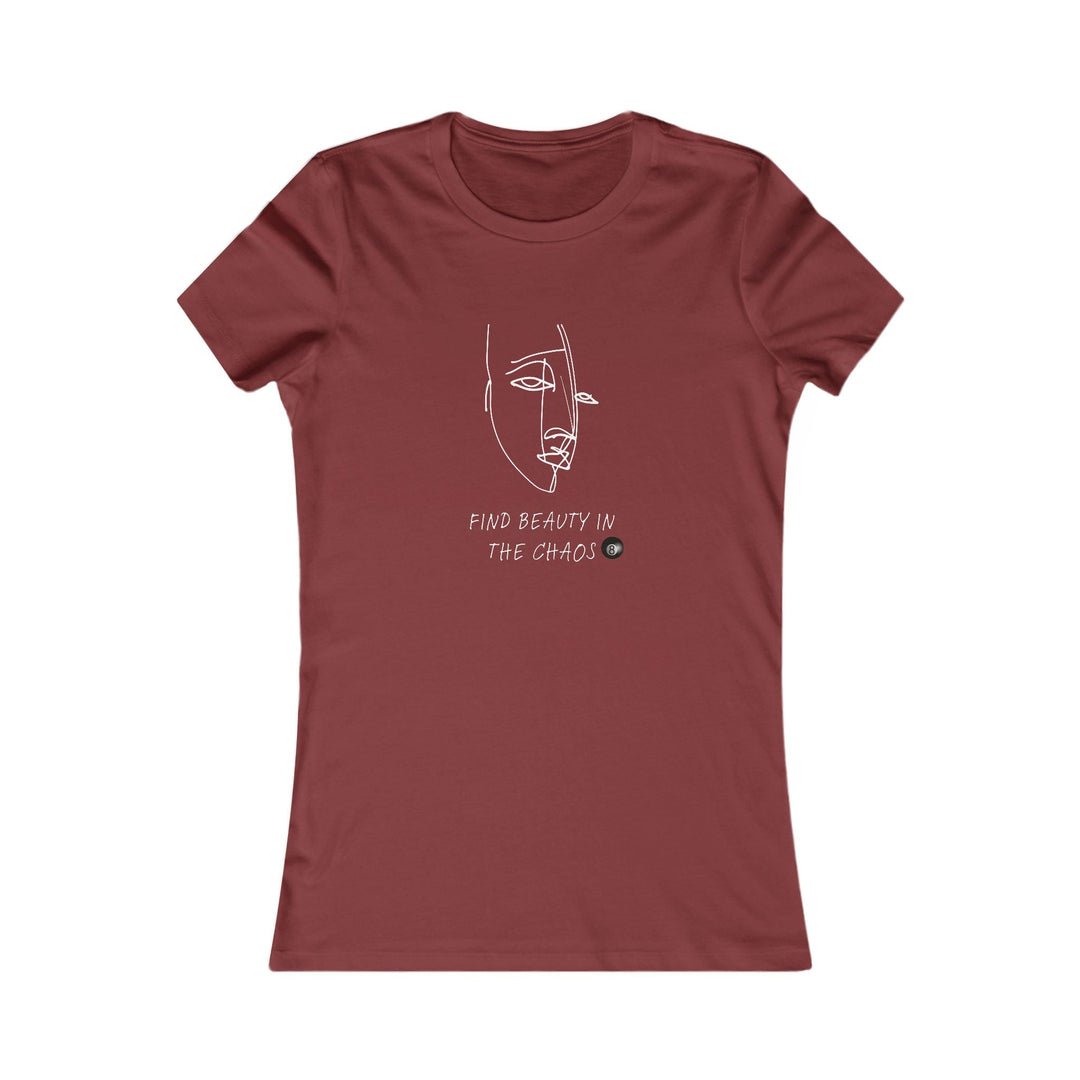 Find Beauty in the Chaos - 8 Ball - Women's Fitted Tee - BFLY BILLIARDS