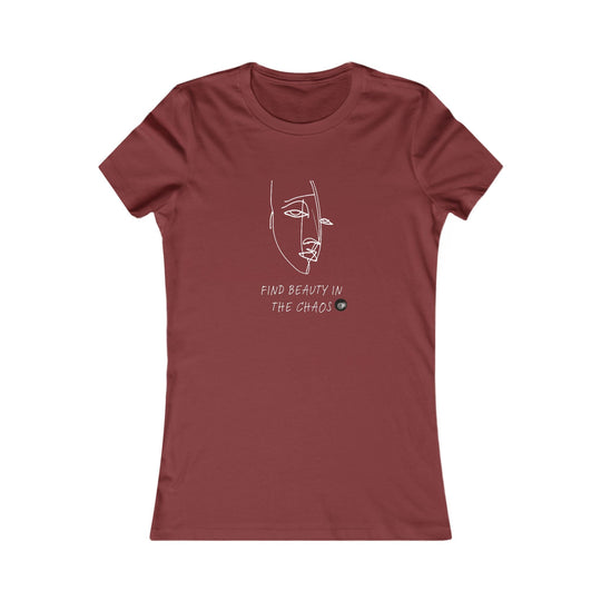 Find Beauty in the Chaos - 8 Ball - Women's Fitted Tee - BFLY BILLIARDS