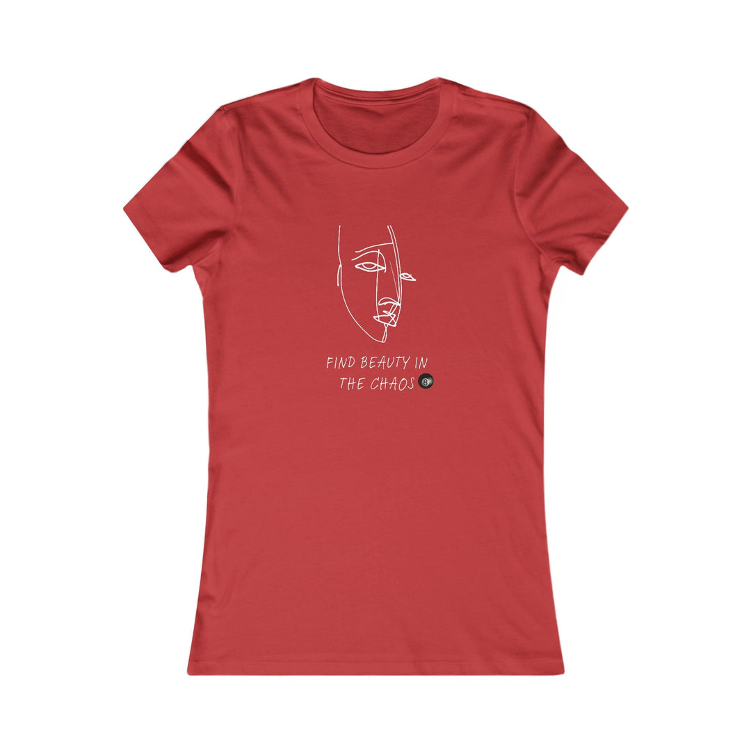 Find Beauty in the Chaos - 8 Ball - Women's Fitted Tee - BFLY BILLIARDS