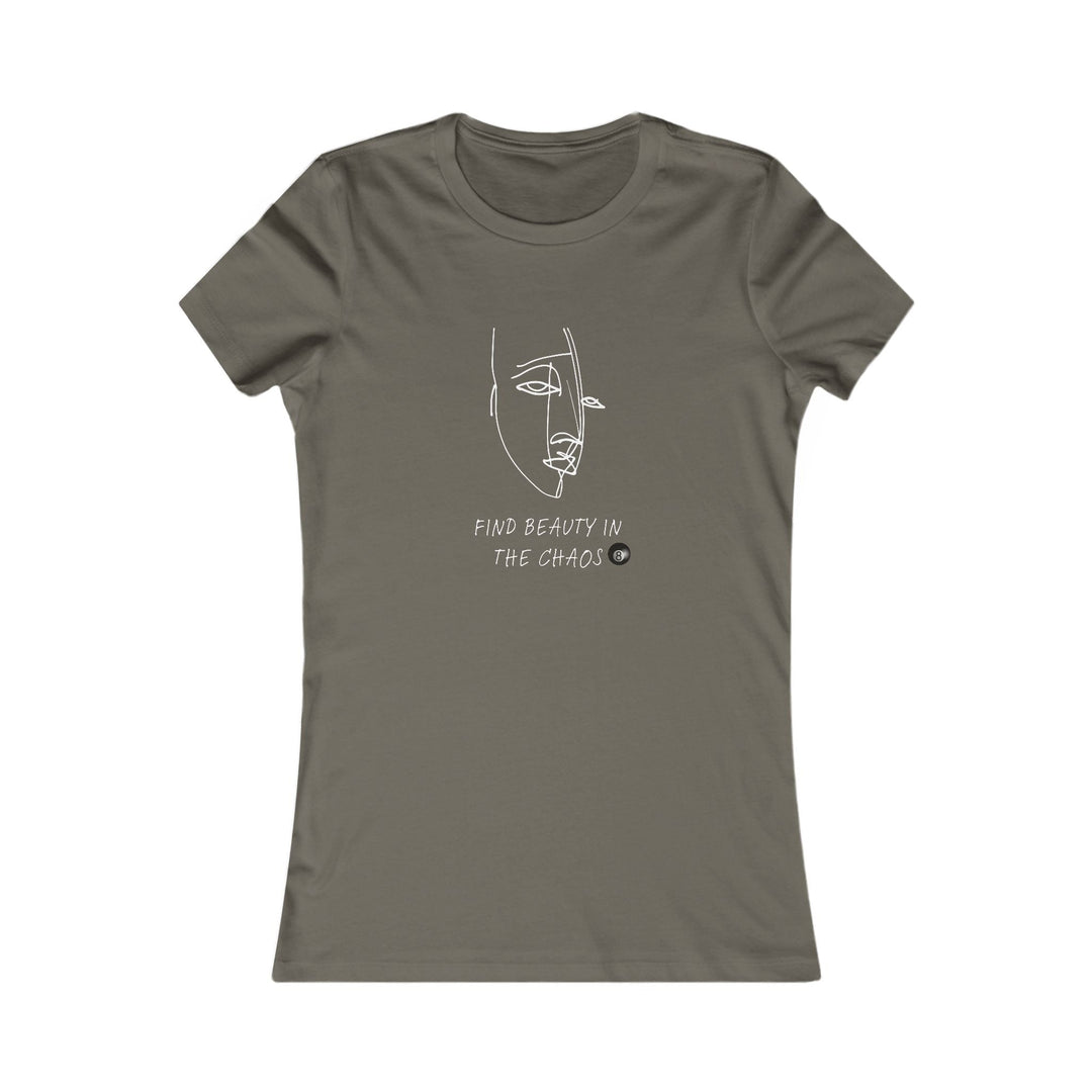 Find Beauty in the Chaos - 8 Ball - Women's Fitted Tee - BFLY BILLIARDS