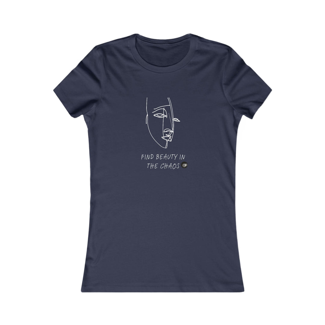 Find Beauty in the Chaos - 8 Ball - Women's Fitted Tee - BFLY BILLIARDS
