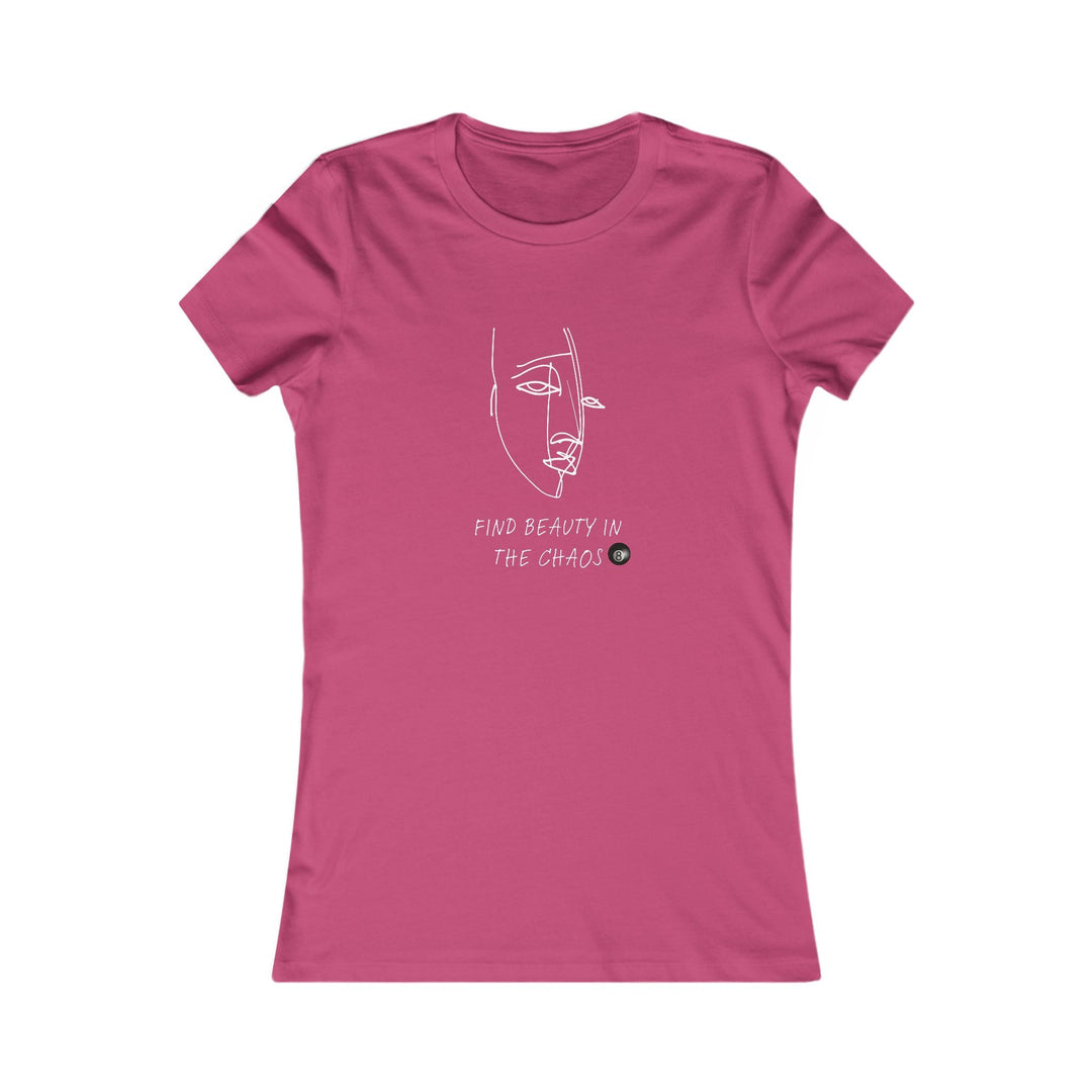 Find Beauty in the Chaos - 8 Ball - Women's Fitted Tee - BFLY BILLIARDS