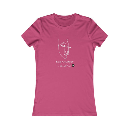 Find Beauty in the Chaos - 8 Ball - Women's Fitted Tee - BFLY BILLIARDS