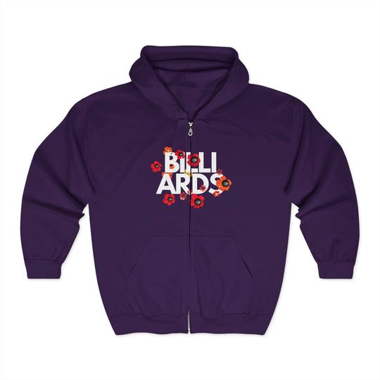 Flowers - 8 Ball Billiards - Full Zip Hoodie - BFLY BILLIARDS