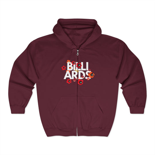 Flowers - 8 Ball Billiards - Full Zip Hoodie - BFLY BILLIARDS