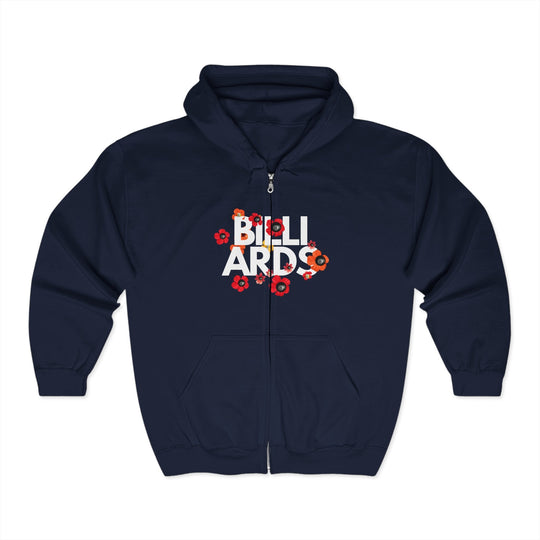 Flowers - 8 Ball Billiards - Full Zip Hoodie - BFLY BILLIARDS