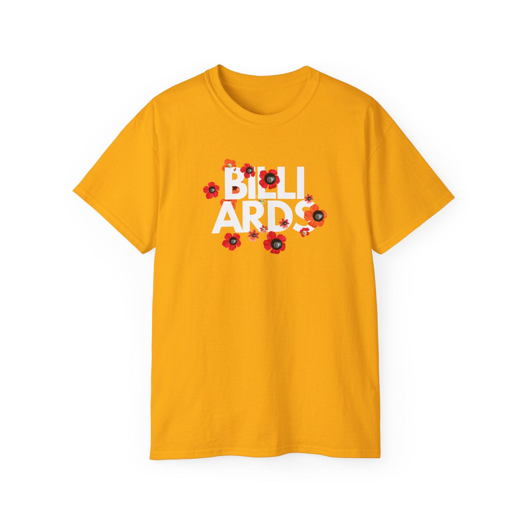 Flowers - 8 Ball Billiards - Unisex Cotton T-Shirt - BFLY BILLIARDS