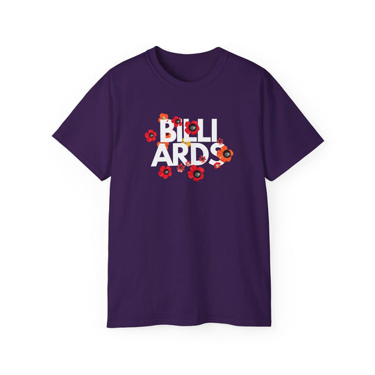 Flowers - 8 Ball Billiards - Unisex Cotton T-Shirt - BFLY BILLIARDS