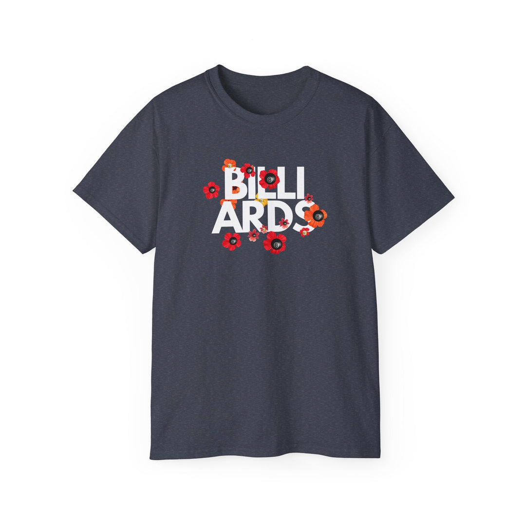 Flowers - 8 Ball Billiards - Unisex Cotton T-Shirt - BFLY BILLIARDS