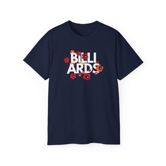 Flowers - 8 Ball Billiards - Unisex Cotton T-Shirt - BFLY BILLIARDS