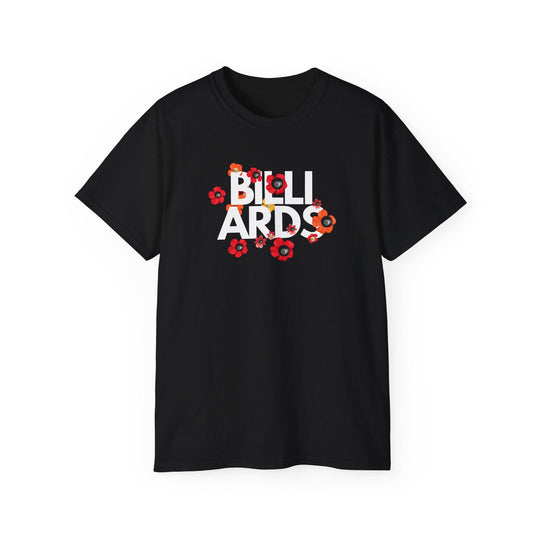 Flowers - 8 Ball Billiards - Unisex Cotton T-Shirt - BFLY BILLIARDS