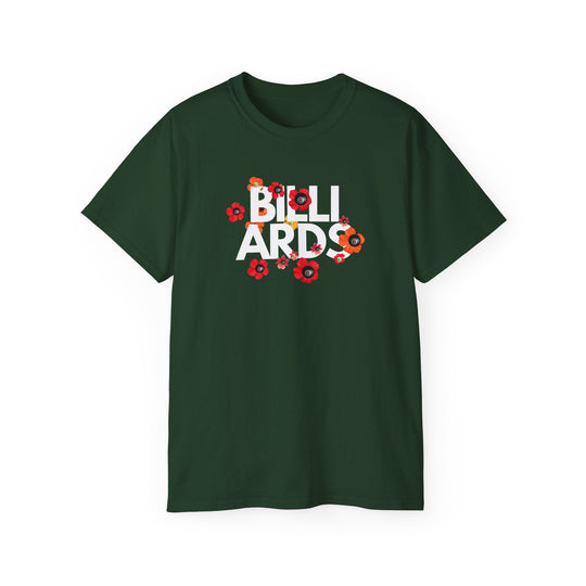 Flowers - 8 Ball Billiards - Unisex Cotton T-Shirt - BFLY BILLIARDS