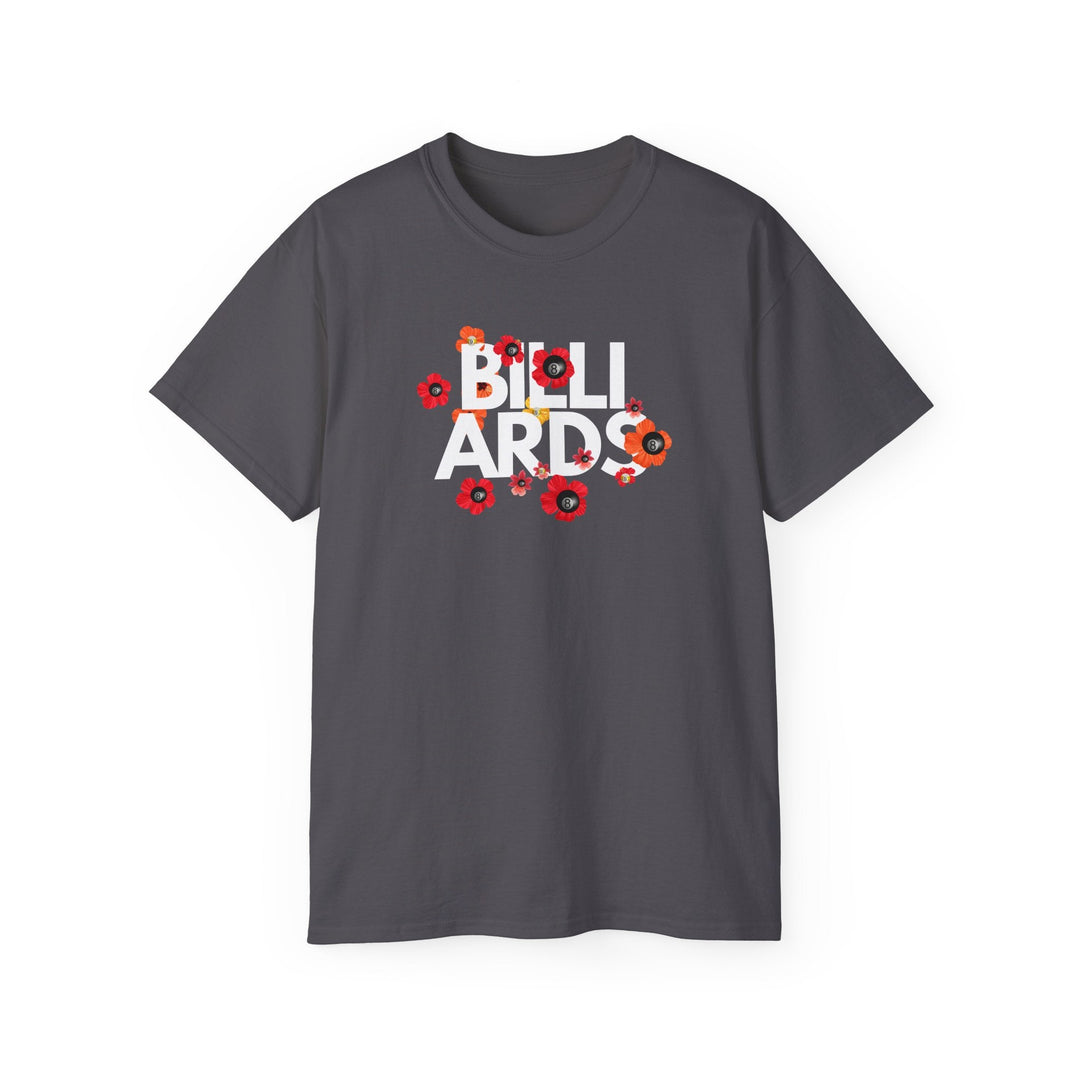 Flowers - 8 Ball Billiards - Unisex Cotton T-Shirt - BFLY BILLIARDS