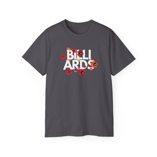 Flowers - 8 Ball Billiards - Unisex Cotton T-Shirt - BFLY BILLIARDS