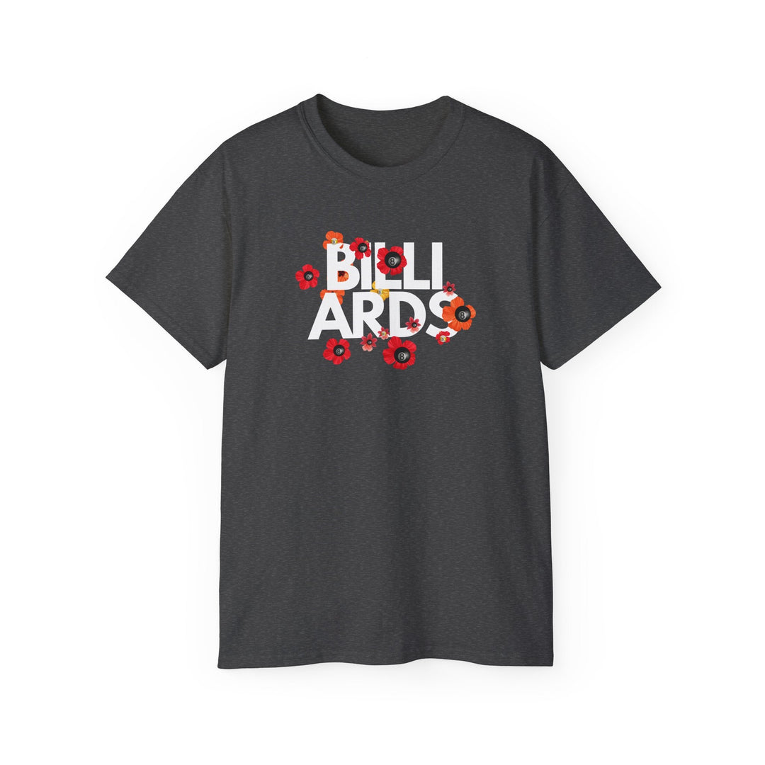 Flowers - 8 Ball Billiards - Unisex Cotton T-Shirt - BFLY BILLIARDS