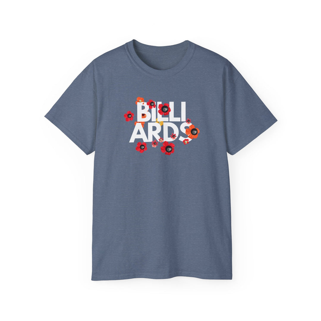 Flowers - 8 Ball Billiards - Unisex Cotton T-Shirt - BFLY BILLIARDS