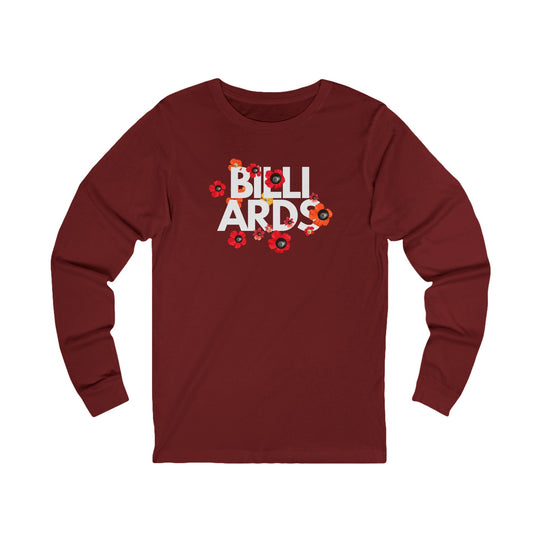 Flowers - 8 Ball Billiards - Unisex Long Sleeve Tee - BFLY BILLIARDS