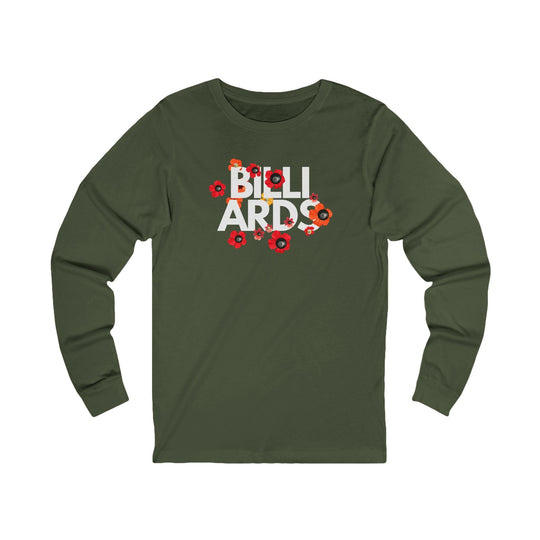 Flowers - 8 Ball Billiards - Unisex Long Sleeve Tee - BFLY BILLIARDS