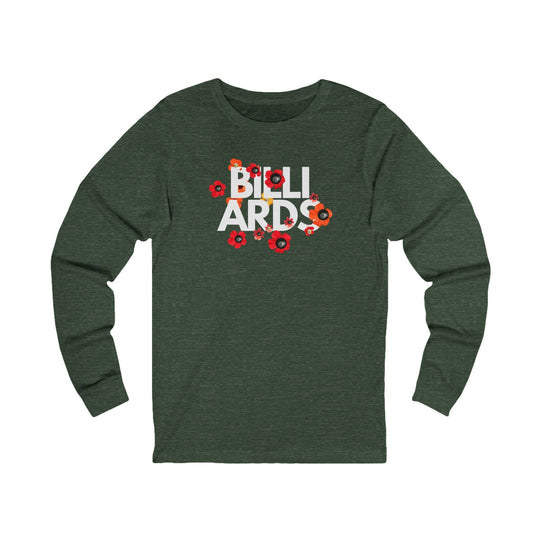 Flowers - 8 Ball Billiards - Unisex Long Sleeve Tee - BFLY BILLIARDS