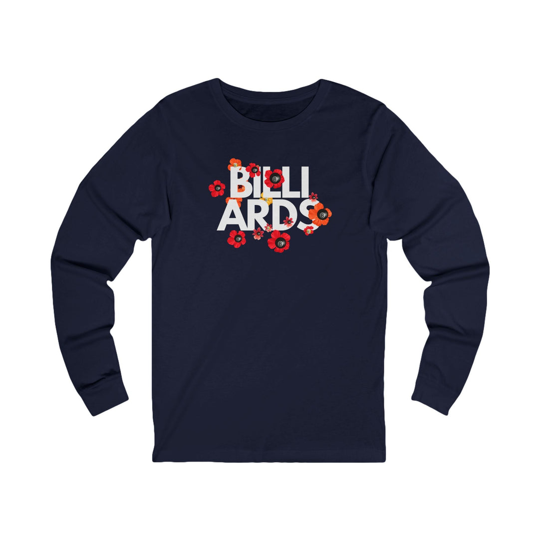 Flowers - 8 Ball Billiards - Unisex Long Sleeve Tee - BFLY BILLIARDS