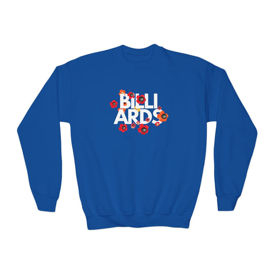 Flowers - 8 Ball Billiards - Unisex Youth Crewneck Sweatshirt - BFLY BILLIARDS