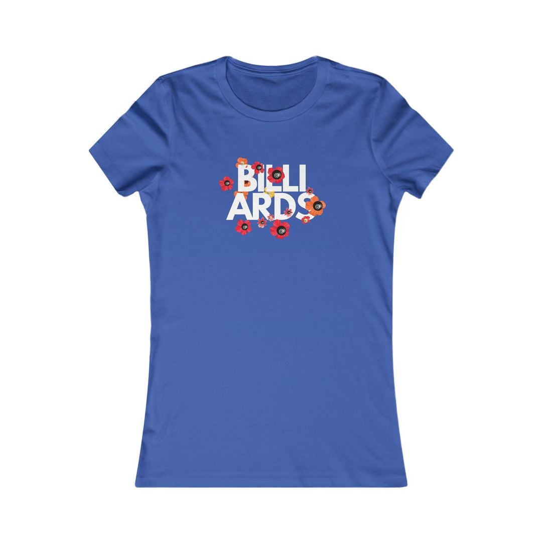 Flowers - 8 Ball Billiards - Women's Fitted Tee - BFLY BILLIARDS