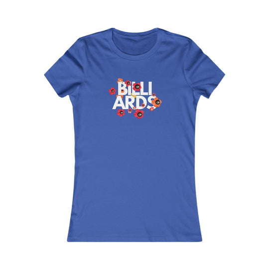 Flowers - 8 Ball Billiards - Women's Fitted Tee - BFLY BILLIARDS