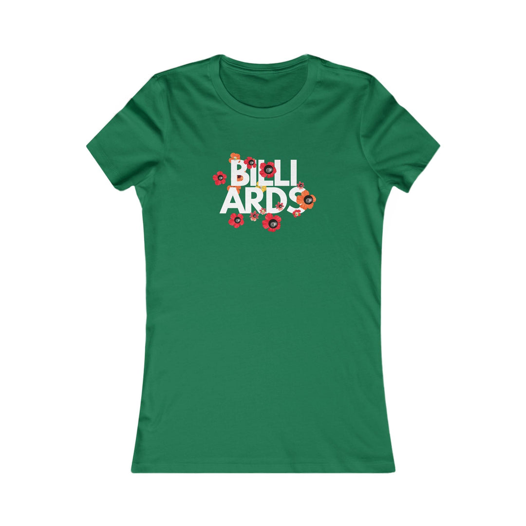 Flowers - 8 Ball Billiards - Women's Fitted Tee - BFLY BILLIARDS