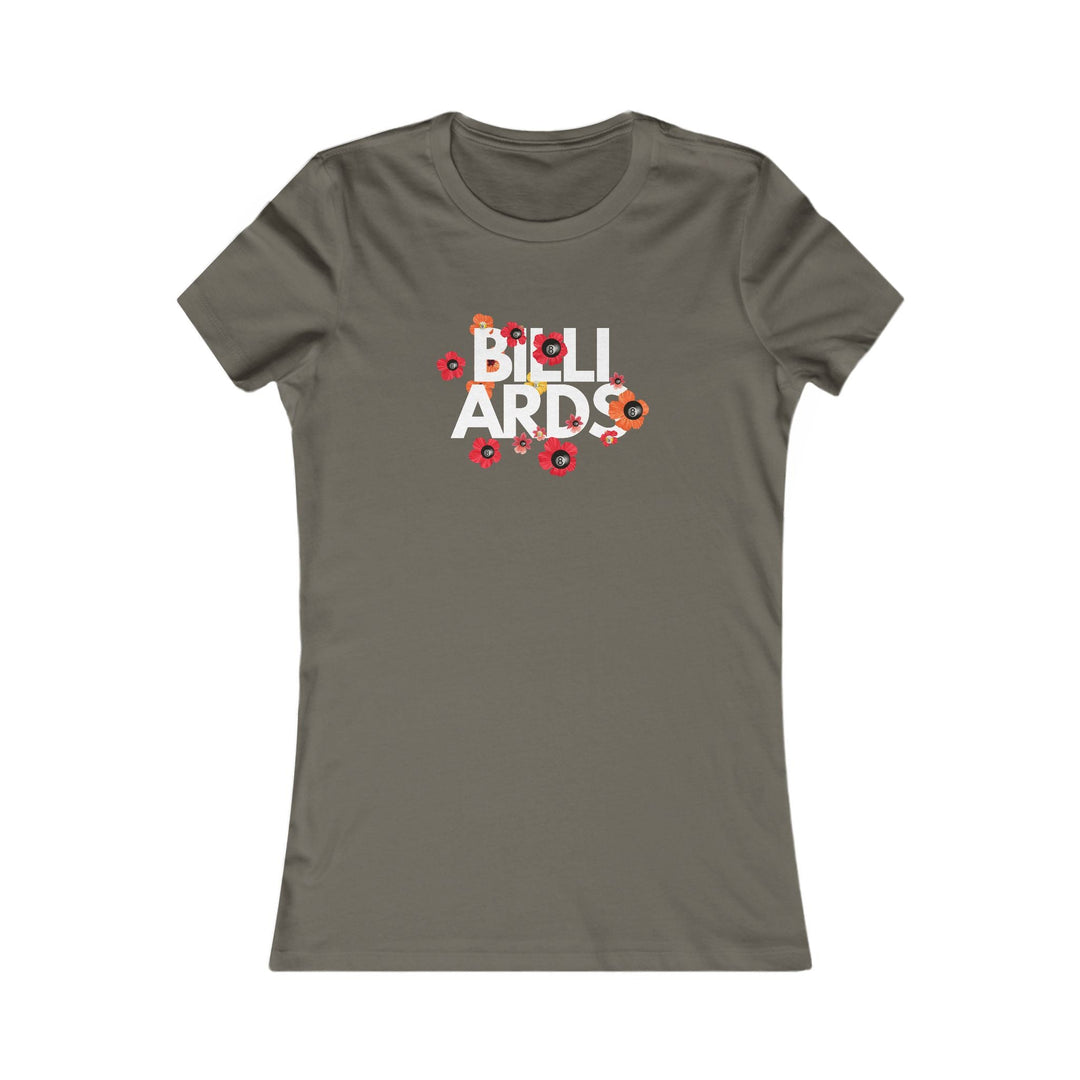 Flowers - 8 Ball Billiards - Women's Fitted Tee - BFLY BILLIARDS