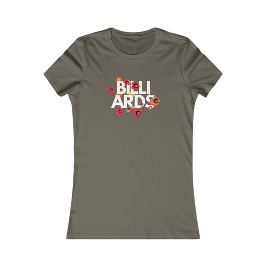 Flowers - 8 Ball Billiards - Women's Fitted Tee - BFLY BILLIARDS