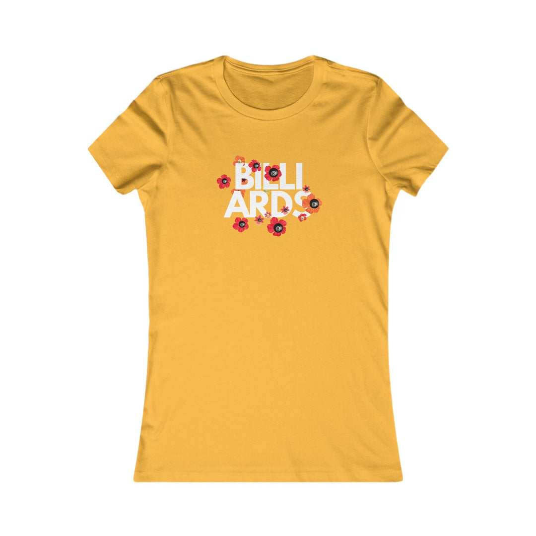Flowers - 8 Ball Billiards - Women's Fitted Tee - BFLY BILLIARDS